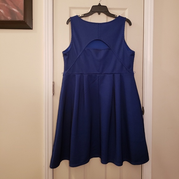 Lane Bryant Skater Dress With Mesh Overlay - Picture 3 of 5